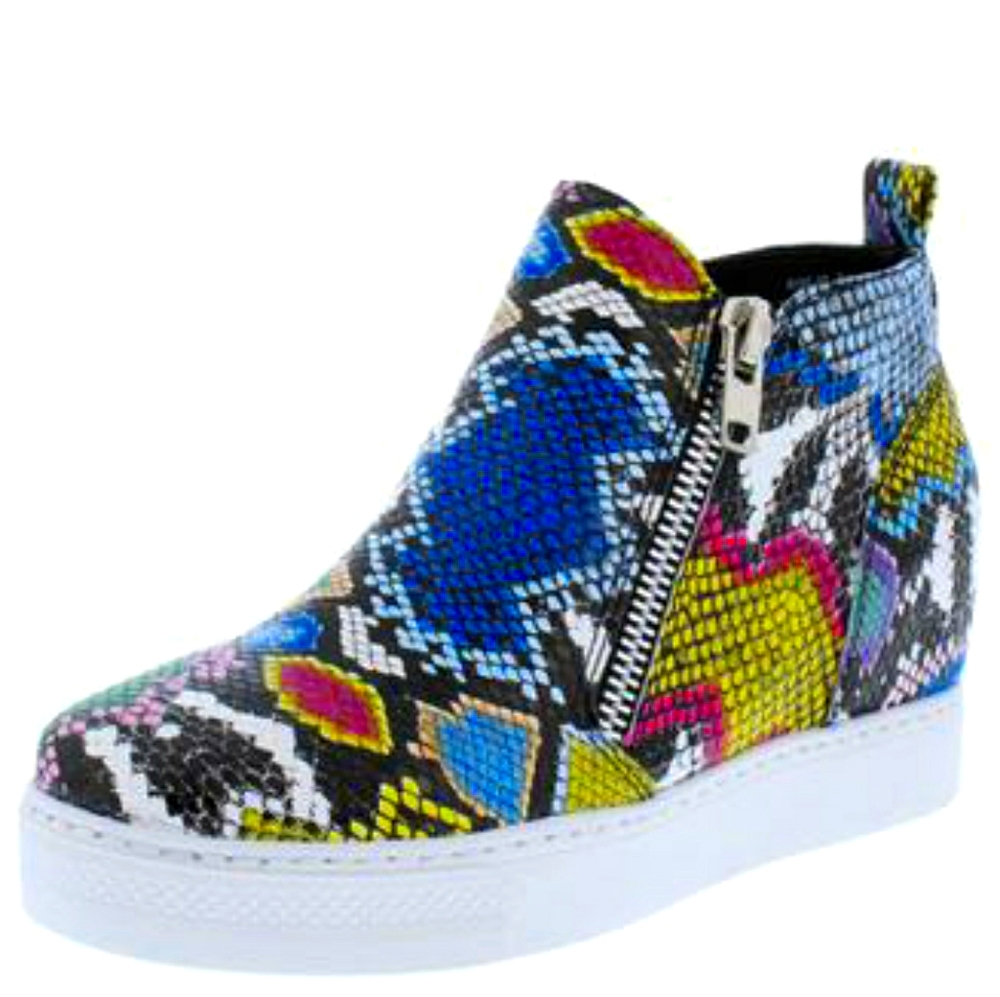 Colorful Snake Sneaker Wedge